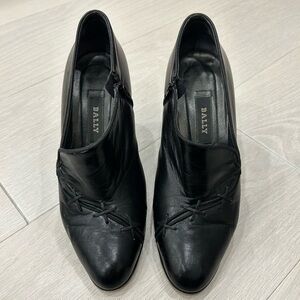 Bally Black Leather Heels Size 39